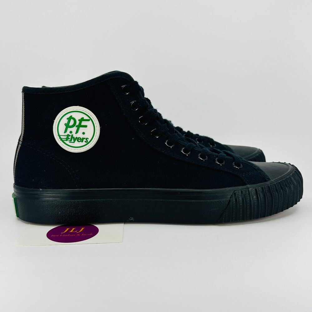 P.F. Flyers Men's 1993 Sandlot Center High Top Black Canvas Sneakers Size 9.5